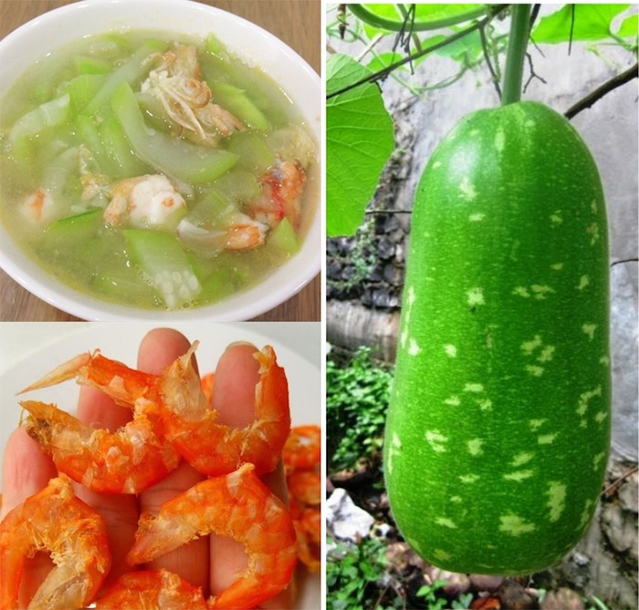 Canh tôm bầu - Món ăn đầu tiên kho nhắc tới canh tôm