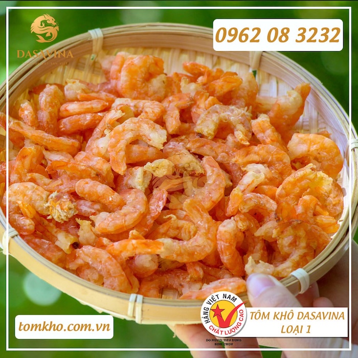 Tôm nõn khô DASAVINA chất lượng thượng hạng